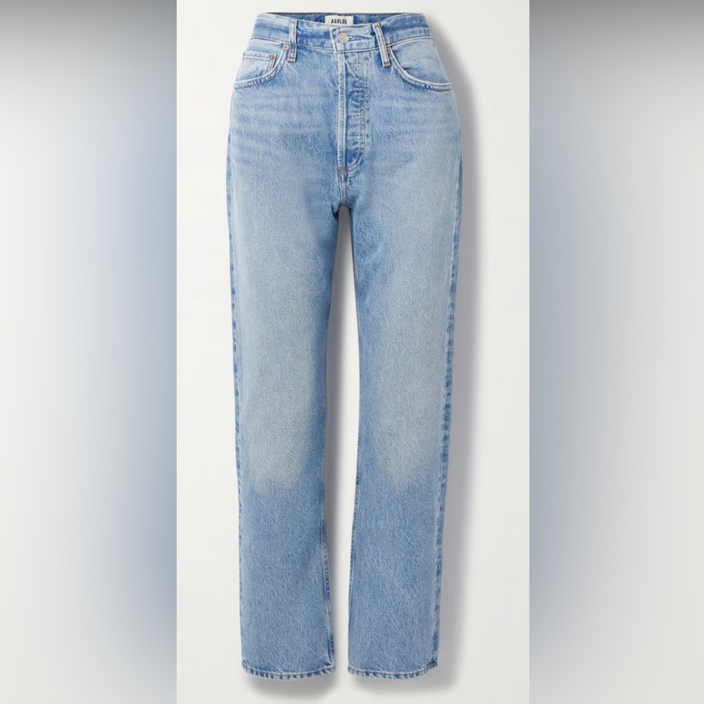 AGOLD 90’s Pinch Waist High Rise Straight Denim
